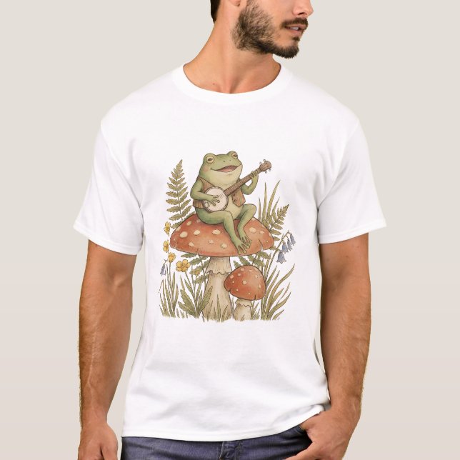 Camiseta Casa Encantada Sapo Tocando Banjo (Frente)