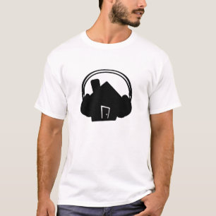 Camiseta Casa-Fones de ouvido-SilhouetteDoor