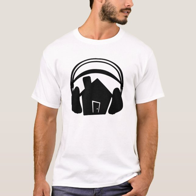 Camiseta Casa-Grande-Fones de ouvido-Silhueta (Frente)
