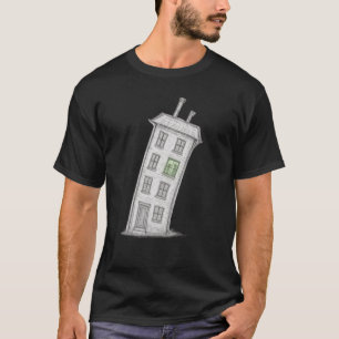 Camiseta "Casa inclinada com luz de janela