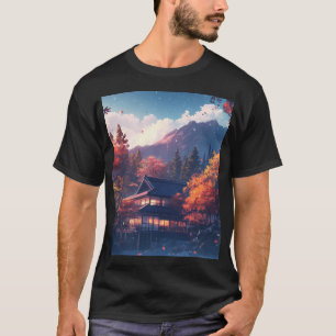 Camiseta Casa Japonesa Nas Montanhas