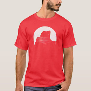 Camiseta Casa Minimalista Silhueta Lua Cheia