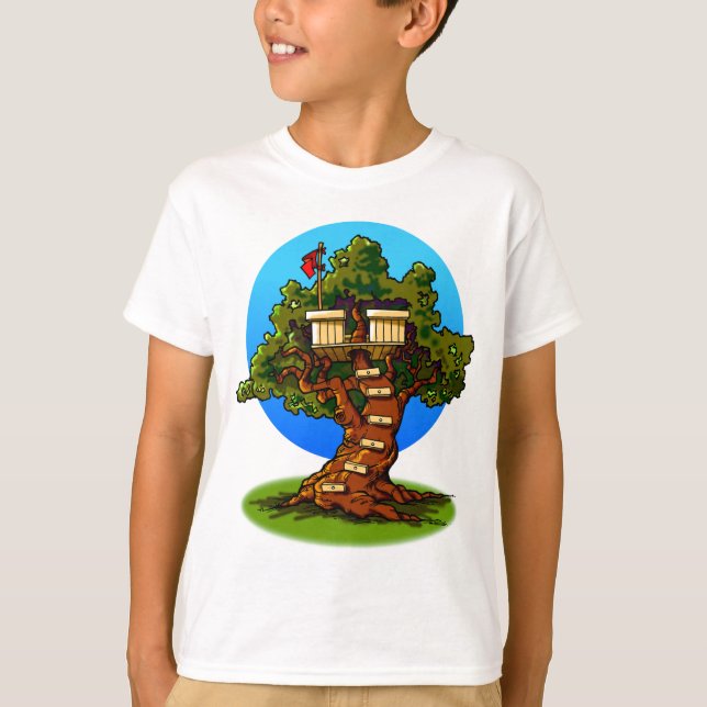 Camiseta Casa na árvore dos desenhos animados (Frente)