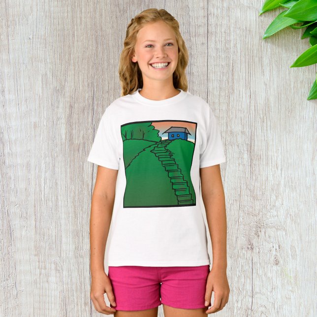 Camiseta Casa Numa Colina Verde (Criador carregado)