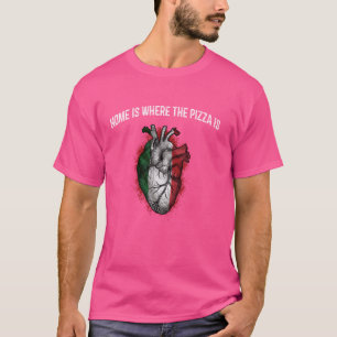 Camiseta Casa Onde A Pizza É Engraçada Humor Italiano Itáli