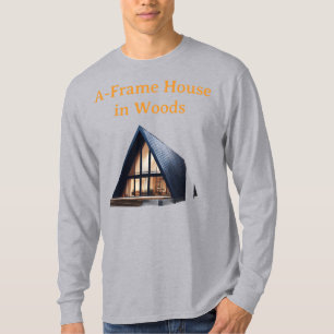 Camiseta Casa Pequena e Realista em Formato A na Floresta –