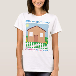 Camiseta Casa segura Zona desmilitarizada salvar as criança