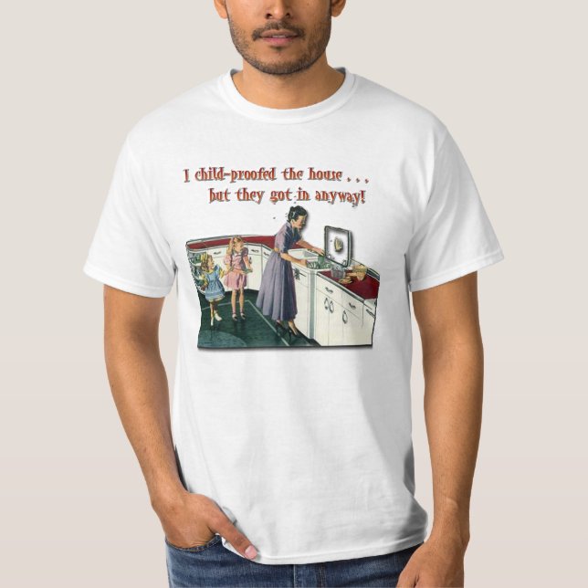 Camiseta Casa sem perigo para as crianças (Frente)