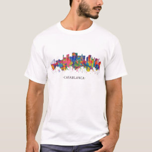 Camiseta Casablanca Marrocos Skyline
