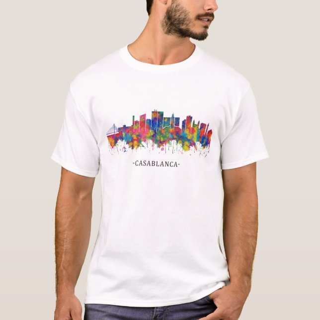 Camiseta Casablanca Marrocos Skyline (Frente)
