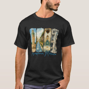 Camiseta Casablanca Marrocos Viagem Viagem Pincelada Lembra