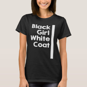 Camiseta Casaco Branca de Menina Negra