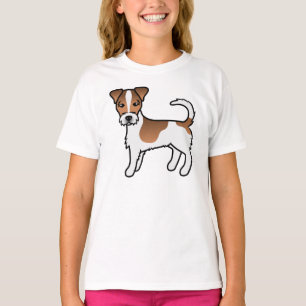 Camiseta Casaco Branca E Tan Rough Jack Russell Terrier Dog