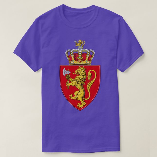 Camiseta Casaco de armas 2 da Noruega (Frente do Design)