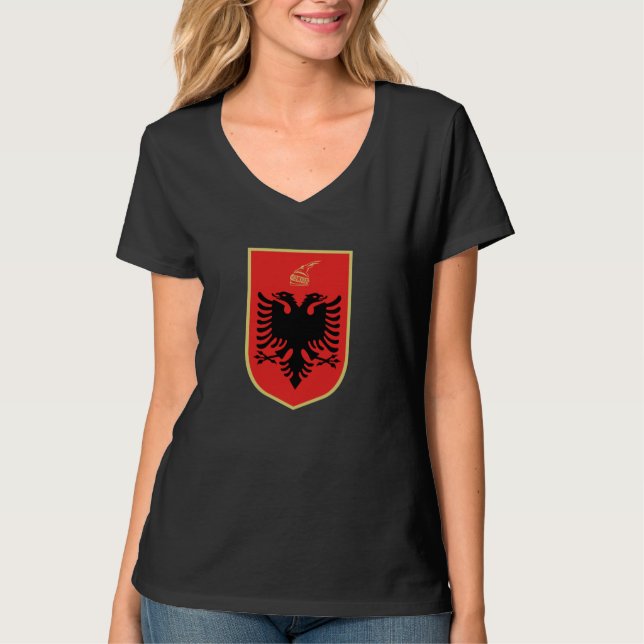 Camiseta Casaco de armas albanêsT-Shirt (Frente)