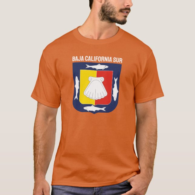 Camiseta Casaco de armas Baja California Sur (Frente)