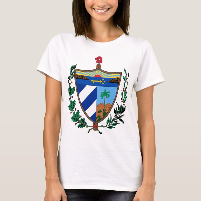 Camiseta casaco de armas cuba (Frente)