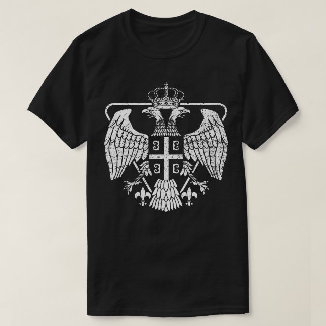 Camiseta Casaco de armas da águia sérvia (Frente do Design)
