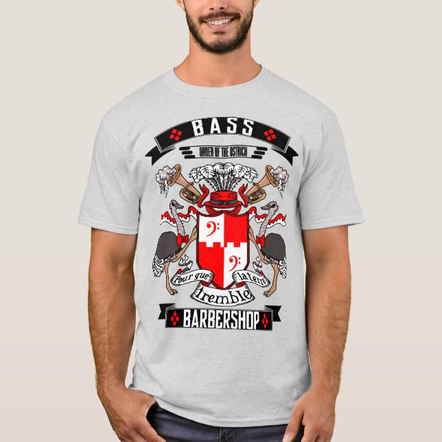 Camiseta Casaco de armas da Barbershop (Frente)