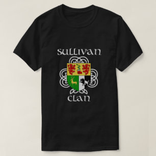 Camiseta Casaco de Armas da Crest Família Sullivan