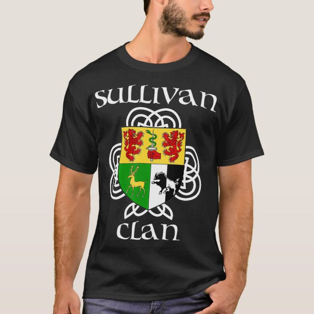 Camiseta Casaco de Armas da Crest Família Sullivan (Frente)