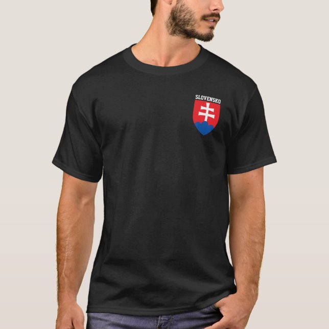 Camiseta Casaco de Armas da Eslováquia (Frente)