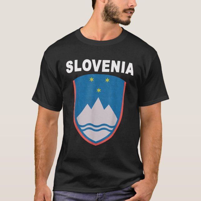 Camiseta Casaco de Armas da Eslovênia (Frente)