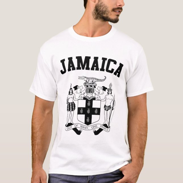 Camiseta Casaco de armas da Jamaica (Frente)