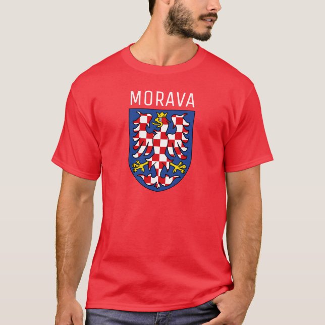 Camiseta Casaco de armas da Morávia - TCHECHIA (Frente)