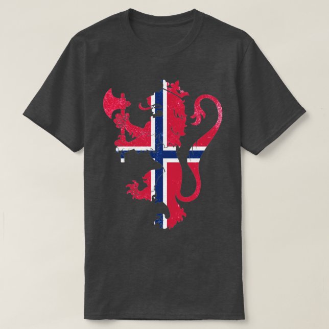 Camiseta Casaco De Armas Da Noruega (Frente do Design)