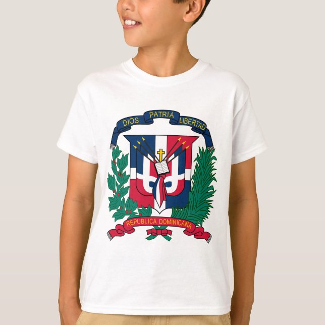 Camiseta casaco de armas da República Dominicana (Frente)