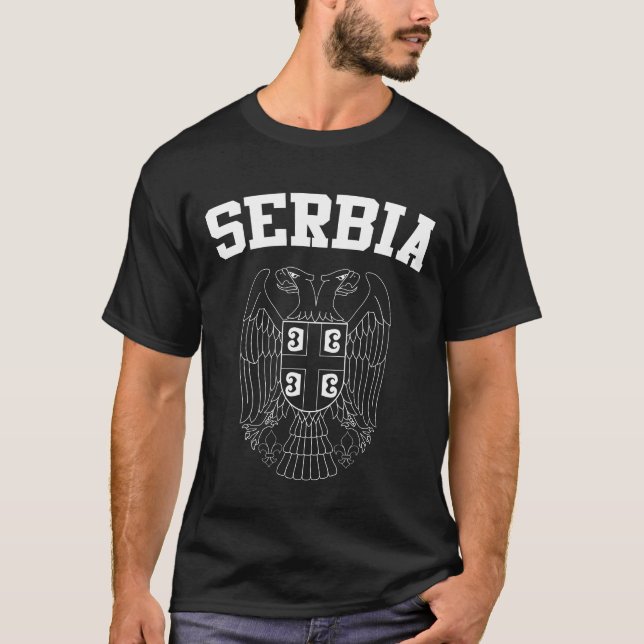 Camiseta Casaco de armas da Sérvia (Frente)