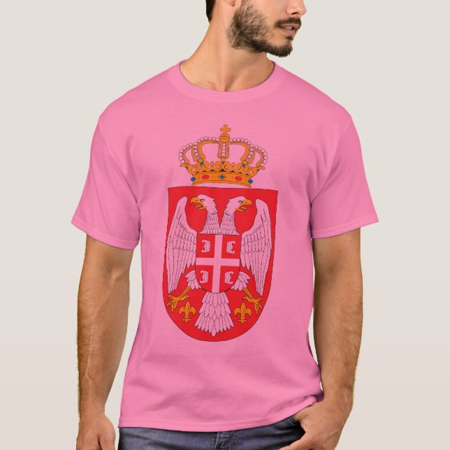 Camiseta Casaco de armas da Sérvia (Frente)