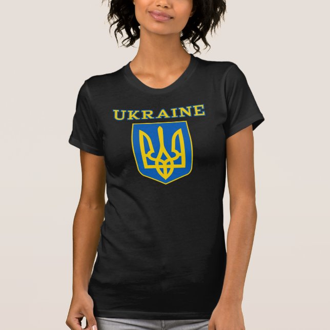 Camiseta Casaco de armas da Ucrânia (Frente)