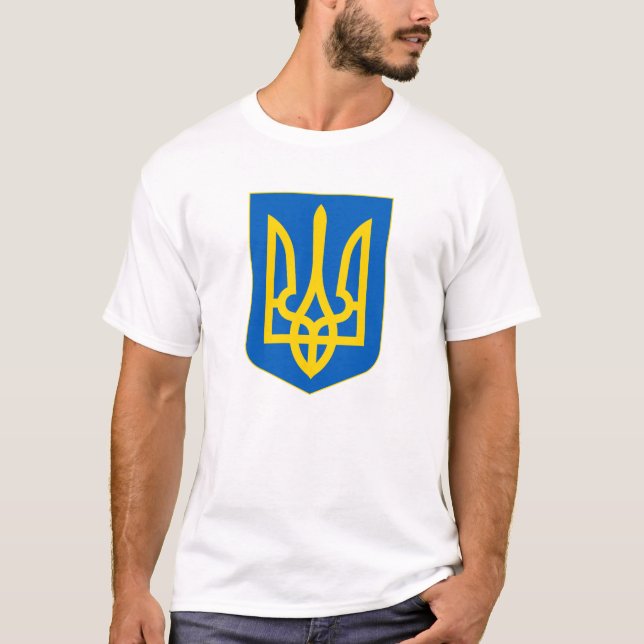 Camiseta Casaco de armas da Ucrânia (Frente)