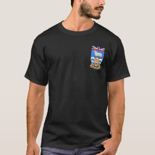 Camiseta Casaco de Armas das Ilhas Malvinas