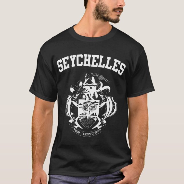Camiseta Casaco de armas das Seychelles (Frente)