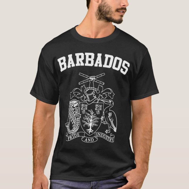 Camiseta Casaco de Armas de Barbados (Frente)