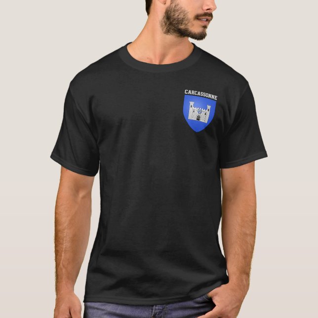 Camiseta Casaco de Armas de Carcassonne - FRANÇA (Frente)