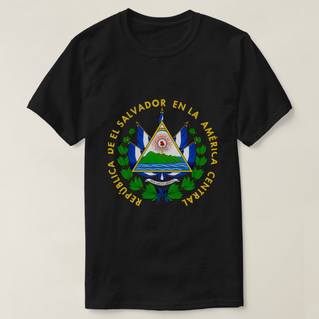 Camiseta Casaco de armas de El Salvador (Frente do Design)