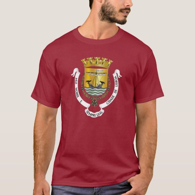 Camiseta Casaco de Armas de Lisboa, Portugal (Frente)
