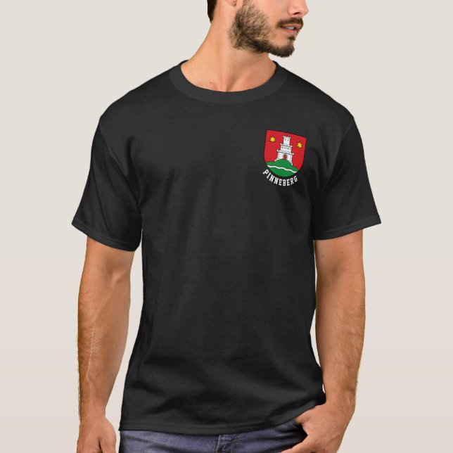 Camiseta Casaco de Armas de Pinneberg, Alemanha (Frente)