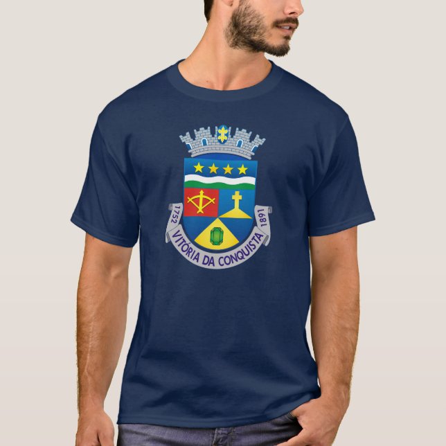 Camiseta Casaco de Armas de Vitória da Conquista (BRASIL) (Frente)
