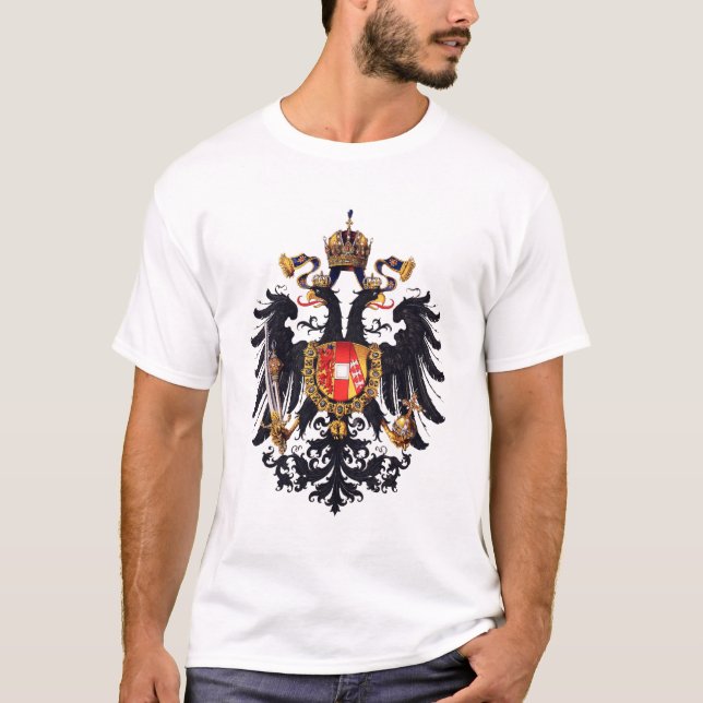 Camiseta Casaco de armas do Império Austríaco (Frente)