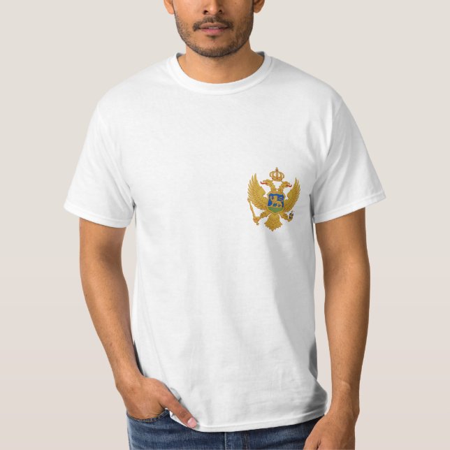 Camiseta Casaco de Armas do Montenegro (Frente)