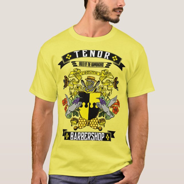 Camiseta Casaco de Armas do Tenor da Barbearia (Frente)