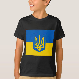 Camiseta Casaco de armas e bandeira da UCRÂNIA