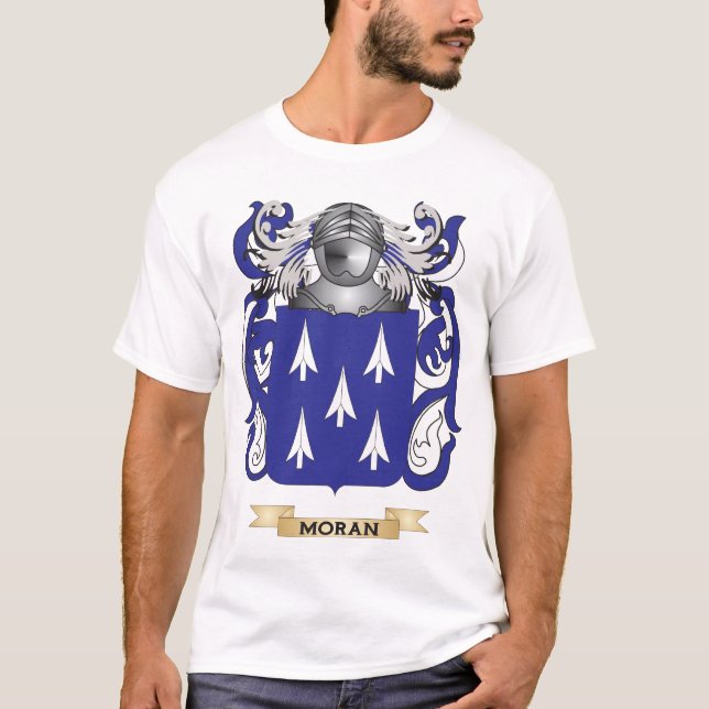 Camiseta Casaco de Armas Moran (Crest Familiar) (Frente)