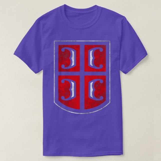 Camiseta Casaco de armas sérvias (Frente do Design)