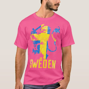 Camiseta Casaco de Armas Sueca Bandeira de Suecia